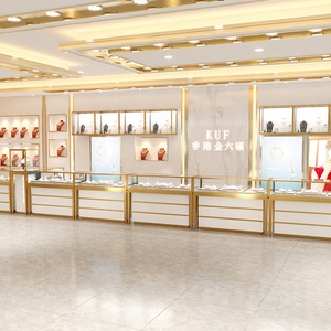 Bijouterie de luxe Boutique design d'intérieur Vitrine de magasin Verre trempé Acier inoxydable Bijouterie Vitrine Meubles - Product Image 4