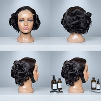 Cabello Humano 100% Brasileño, 12 Pulgadas, Rizado y Voluminoso, Estilo Lujoso, Transparente, Natural, Frontal Doble para Mujer