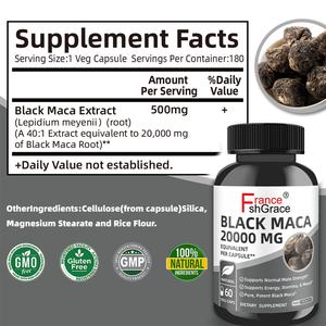Complément de Maca Noire Personnalisé 20000mg pour l'Énergie, l'Équilibre Hormonal et la Vitalité – Capsules de Maca pour la Santé - Product Image 6