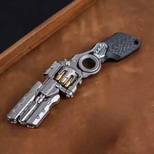 Jouet anti-stress EDC en forme de revolver Saboteur, en alliage de titane, avec mécanisme de glissement tactile, visuel et auditif pour adultes - Product Image 3