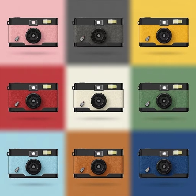 Customizable PU Leather Colors Vintage 13MP Screenless Point and Shoot Digital Screen-free Camera for Outdoor Camping