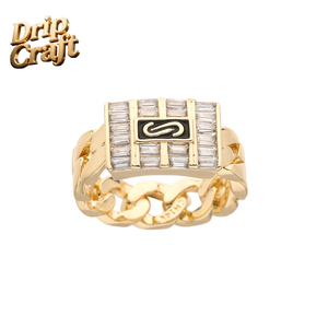 Heiß begehrter Hip-Hop-<span class=keywords><strong>Ring</strong></span> mit Zirkonia-Krallenfassung aus Kupfermaterial, Unisex für Damen und Herren - Product Image 6