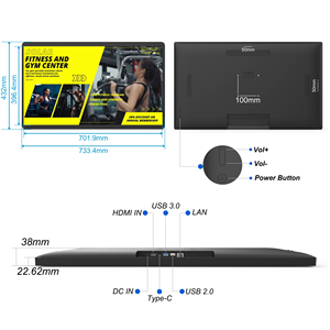 32-Inch <b>Wall</b>-Mounted Android 13 Touch Screen LCD Digital Signage <b>Display</b> 4+32Gb Optional POE NFC 6 TOPS AI for Business Use NW32 - Product Image 2