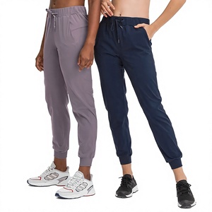 Pantalon de jogging en toile pour femme, coupe ajustée, léger, avec cordon de serrage, idéal pour l'hiver - Product Image 1