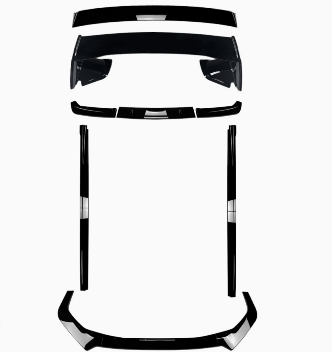 WRX STI VB [Alerón trasero] Juego completo Piano Black [2022+]