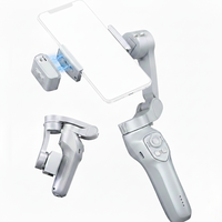 Stabilisateur de téléphone portable 3 axes portable, rotation à 360 degrés, stabilisateur de smartphone pliable avec module d'éclairage intégré