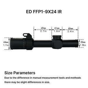 กล้องเล็ง BANGBANG 1-9x24 IR FFP โครงอะลูมิเนียม ขนาดหลอด 30 มม. พร้อมกระจก ED คุณภาพพรีเมียม สำหรับการล่าสัตว์และการฝึกซ้อมกลางแจ้ง - Product Image 5
