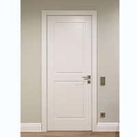 Porte intérieure moderne en bois et panneau de fibre de verre ISO9001 pour villas et maisons, étanche et ignifuge, surface finie