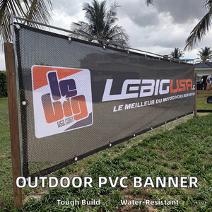 Tùy chỉnh kích thước lớn PVC hàng rào lưới quảng cáo di động ngoài trời in kỹ thuật số grommets bền Vinyl Polyester lụa biểu ngữ - Product Image 2