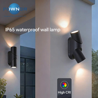 Applique murale LED moderne d'extérieur IP65, longue et verticale, à double tête, pour jardin, balcon et couloir, éclairage haut et bas