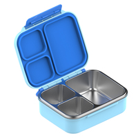 Produits tendance, fournitures scolaires, boîte à lunch pour enfants en acier inoxydable avec joint en silicone, nouvelle boîte à lunch avec étiquette nominative