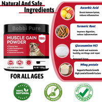 Poudre musculaire pour chien OEM, supplément protéiné pour la croissance musculaire des chiens, gain de poids en masse pour les chiens Bully