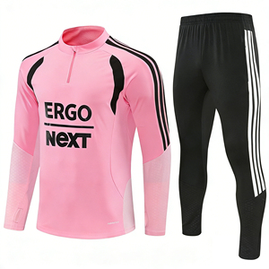 Autumn Winter Football Jersey Training Uniform Set 26/27 Miami Half Zipper Long Sleeve Breathable sports suit <b>Soccer</b> Wear - Product Image 2