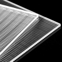 Feuille acrylique texturée linéaire transparente, épaisseur de 2 à 12 mm, feuille acrylique texturée à rayures, panneau de feuille acrylique ondulée à rayures