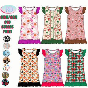 <span class=keywords><strong>Camicia</strong></span> <span class=keywords><strong>da</strong></span> <span class=keywords><strong>Notte</strong></span> in Bambù per Ragazze, Senza Maniche con Volant, Vestito <span class=keywords><strong>da</strong></span> <span class=keywords><strong>Notte</strong></span> per Bambini, Stampa Personalizzata per Feste in Casa, ODM OEM Ingrosso - Product Image 2