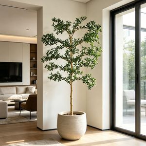 Albero di Ulivo Nero Artificiale Staccabile da 7' Molto Realistico, Decorazione Moderna per la Casa, Alberi di Ulivo Neri Finti Altamente Realistici - Product Image 3