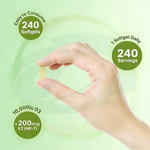 China-Herb OEM Private Label Gezondheidssupplement Veganistische Vitamine D3 en K2 Softgels <span class=keywords><strong>Capsules</strong></span> Kokosolie - Product Image 5