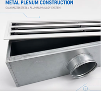 Grille linéaire HVAC à 3 fentes L=1200MM pour boîtier de plénum – Acier inoxydable durable, acier galvanisé, design moderne, réduction du bruit, air