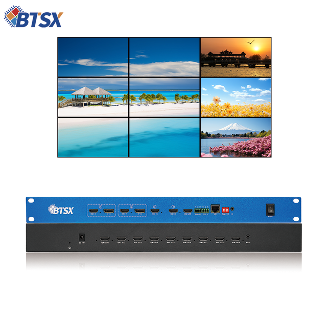 4 HDMI Inputs Multi Viewer 4 in 9 Out Matrix Controller 2X3 3X3 Video Wall Controller Splicing Processor 4K60 UHD Display