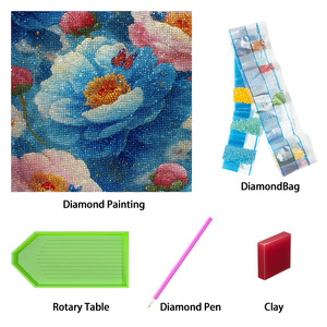 Elegante nueva peonía e <span class=keywords><strong>insectos</strong></span> DIY diamante pintura 5D ecológico pintado a mano arte de pared para sala de estar - Product Image 5