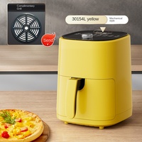 Friteuse à air en acier inoxydable de luxe 10,1-20L, écran tactile intelligent, protection contre la surchauffe, surface antiadhésive, prise américaine pour les petites cuisines