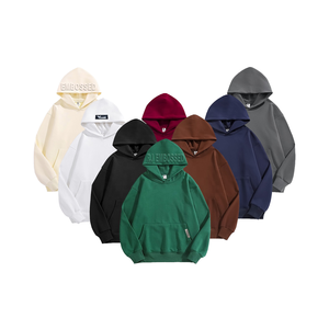 Sudadera con Capucha de Alta Calidad, 100% Algodón, 500GSM, Tejido Holgado, Otoñal, Grueso, con Logotipo Personalizado, Diseño Sólido, Fabricante Confiable - Product Image 4