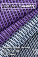 Tendance 2026 – Tissu côtelé Ponte Roma 94/6 Poly Spandex, écologique, respirant, anti-boulochage, teint réactif, rayé bicolore, épaisseur moyenne