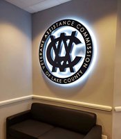 Enseignes lumineuses LED personnalisées rétroéclairées pour extérieur, lettres 3D en acier inoxydable pour entreprises, magasins, signalétique LED, panneau de signalisation, logo