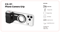 Stock Now CG-01 Lampu Asisten Kamera Peningkat Cahaya Perangkat Penguat Ponsel Magnetik Zoom Nirkabel dengan Remote
