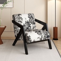 Fauteuil de salon en bois massif de style nordique moderne, confortable et unique, pour salon, chambre à coucher, design décoratif unique