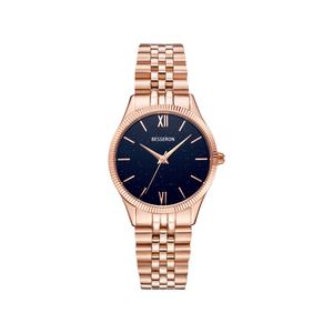 Montre-bracelet pour femme avec cadran personnalisé, bracelet en or rose de 32 mm, diamants, mouvement à quartz japonais, bracelet interchangeable - Product Image 5