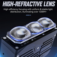 Feux de conduite tout-terrain S3P 12V IP68 étanches à 3 lentilles, double couleur, LED Canbus 9500 lumens, pour calandre, pare-chocs, toit, éclairage extérieur