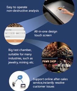Hochpräziser Tragbarer XRF-Goldanalysator Genaue Goldreinheitstester IP55-Schutz 1 Jahr für Schmuck Edelmetalle - Product Image 6