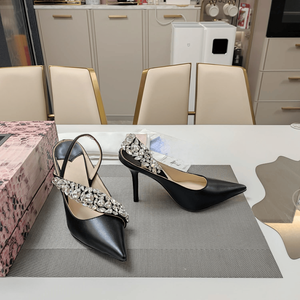 Zapatos de Tacón Alto Jimmy de Alta Calidad, Modernos, con Decoración de Diamantes, Cuero Exquisito, Transpirables, con Ventilación Trasera, Gran Venta - Product Image 4