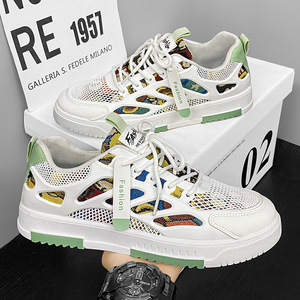 รองเท้าผ้าใบผู้ชาย ฤดูร้อน 2026 หน้าผ้าแคนวา<span class=keywords><strong>ส</strong></span> ระบายอากาศดี ซับในตาข่าย <span class=keywords><strong>ส</strong></span>ไตล์ลำลอง <span class=keywords><strong>ส</strong></span>ปอร์ต ทันสมัย แบบ Dad Shoes พื้นพลาสติกสีขาว - Product Image 6