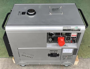 Générateur diesel portable silencieux triphasé 10 kVA 50/60 Hz 220 V/380 V avec AVR, démarrage à distance, ATS, châssis ouvert - Product Image 2