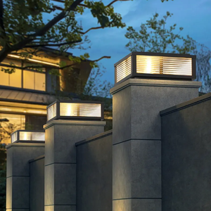 שער עמיד למים חיצונית 85-265v אור אורות עמודי עמוד אורות e27 כביש כביש שחור 5 וואט - Product Image 1