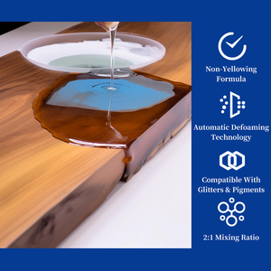 Resina Epoxi Líquida AB Transparente Autonivelante para Madera, Precio al por Mayor, para Barra de Café River Coffee - Product Image 2