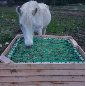 Filet à <span class=keywords><strong>foin</strong></span> en forme de nappe, filet à <span class=keywords><strong>foin</strong></span> sans nœuds en polypropylène, maille de 35 mm/45 mm/60 mm/100 mm pour sac à <span class=keywords><strong>foin</strong></span> pour chevaux - Product Image 1
