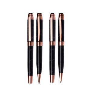 TTX 맞춤형 로고 고급 임원용 블랙 글로스 메탈 볼펜 (독일산 잉크, 긴 필기 길이, 남성용) - Product Image 1