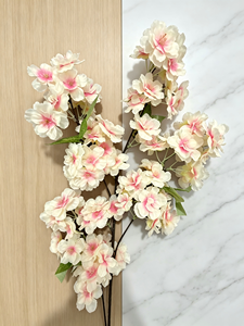 Fleurs de <span class=keywords><strong>cerisier</strong></span> artificielles de haute qualité, tiges de fleurs de <span class=keywords><strong>cerisier</strong></span>, branche d'arbre de <span class=keywords><strong>cerisier</strong></span> pour la décoration de mariage, artificielles - Product Image 1