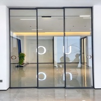 Porte coulissante en aluminium hermétique, porte coulissante en verre isolant à haute efficacité énergétique pour la construction de maisons résidentielles en climat froid