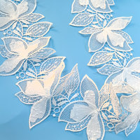 Voile en dentelle brodée 3D française, 100% polyester, soluble dans l'eau, multi-usage pour chapeaux et vêtements, style vintage sexy