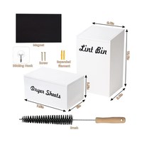 Support mural magnétique en bois 2-en-1 pour distributeur de feuilles de séchage et de capsules, avec bac à peluches, style ferme