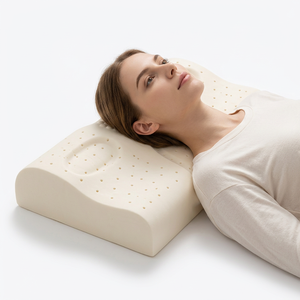 Almohada de Látex Natural Refrescante, Ergonómica, con Soporte Cervical, Transpirable, con Funda Extraíble, Diseño Moderno - Product Image 2