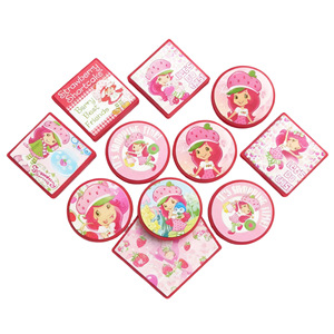 Perles en silicone lumineuses imprimées motif dessin animé Fille Strawberry Shortcake, accessoires DIY, perles lâches à trou droit <span class=keywords><strong>de</strong></span> 3 mm, motifs personnalisables - Product Image 4