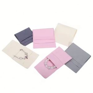 ถุงกำมะหยี่ใส่เครื่องประดับแบบกำหนดเองพร้อมส่ง สีชมพูแดงขนาดเล็ก ถุงผูกเชือกพิมพ์โลโก้ ซองคริสต์มาสขนาดเล็ก สีชมพูแดง กล่องใส่เครื่องประดับ - Product Image 1