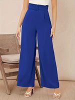 Nouveau pantalon large et droit pour femme, de haute qualité et tendance, idéal pour le travail, confortable et décontracté, style tailleur.