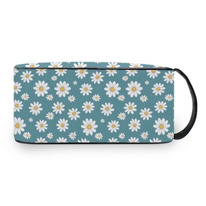 Trousse de Toilette et Maquillage Personnalisée avec Fermeture Éclair, Motif Marguerite, pour Voyage, avec Logo - Product Image 2