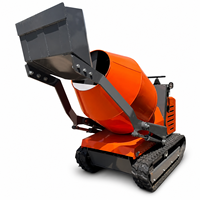 Mini-dumper chenillé de gros pour le transport de ciment et de béton, idéal pour les travaux de jardinage et routiers